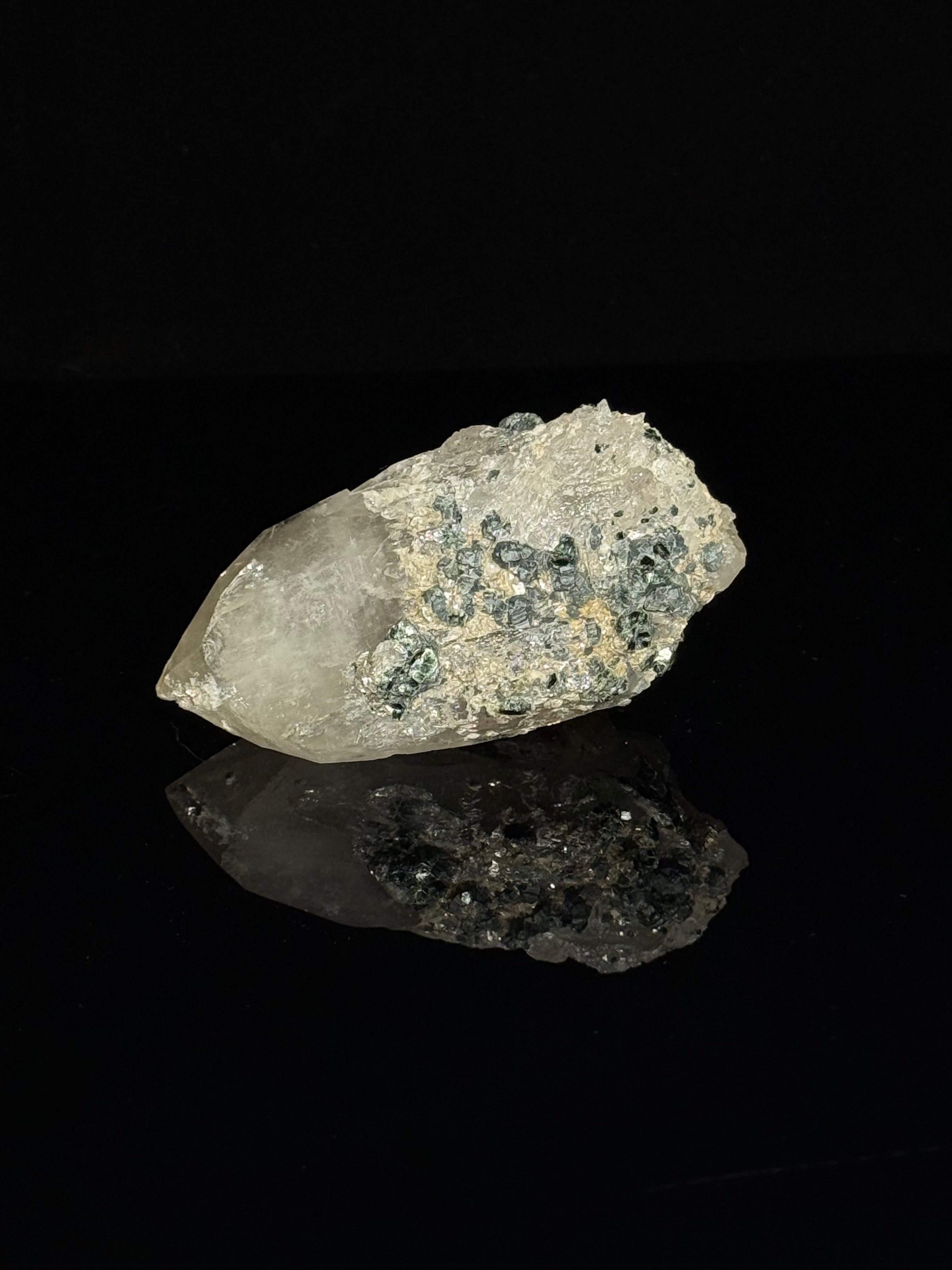 Mica on Himalayan Quartz (Ganesh Himal, Nepal)