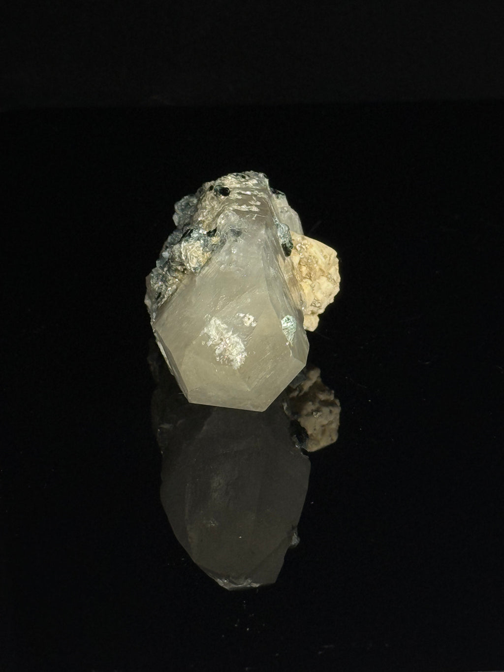 Mica on Himalayan Quartz (Ganesh Himal, Nepal)