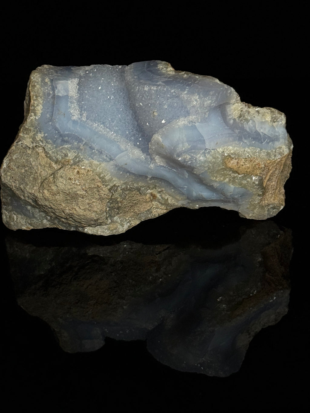 Blue Lace Agate with Druzy