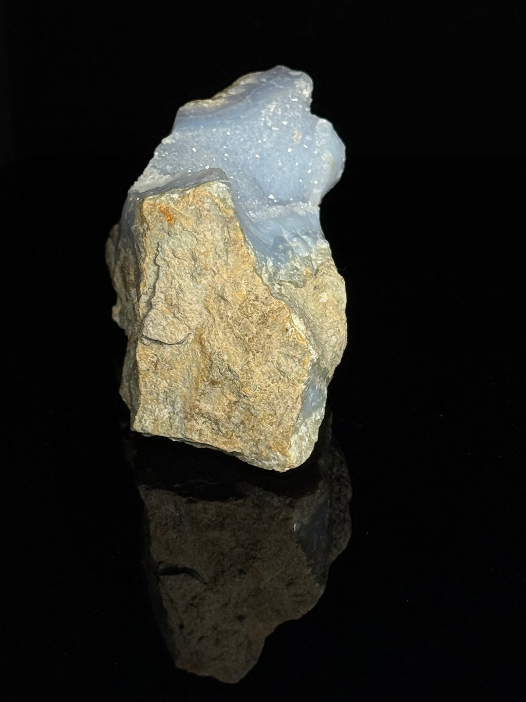 Blue Lace Agate with Druzy