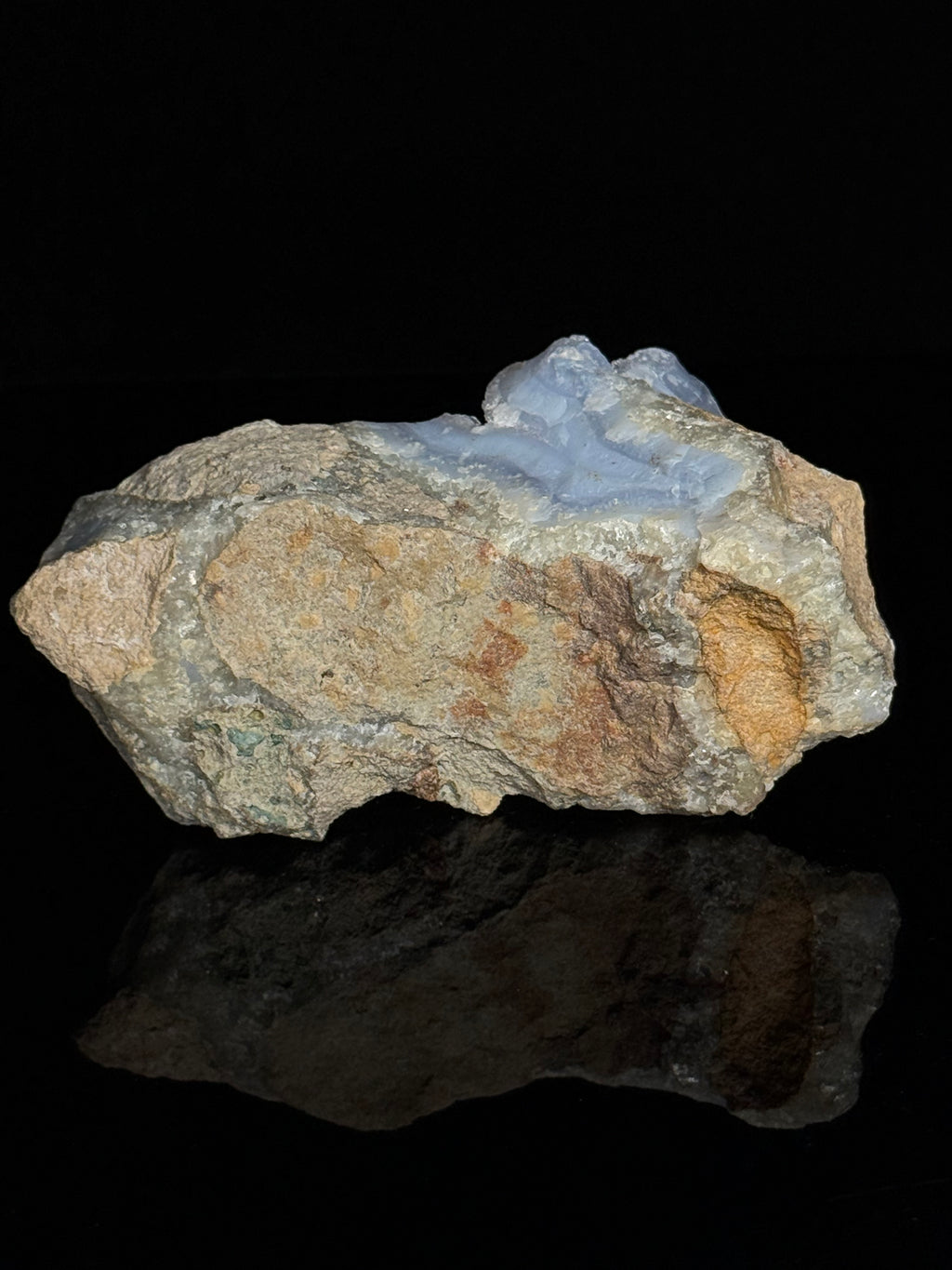 Blue Lace Agate with Druzy