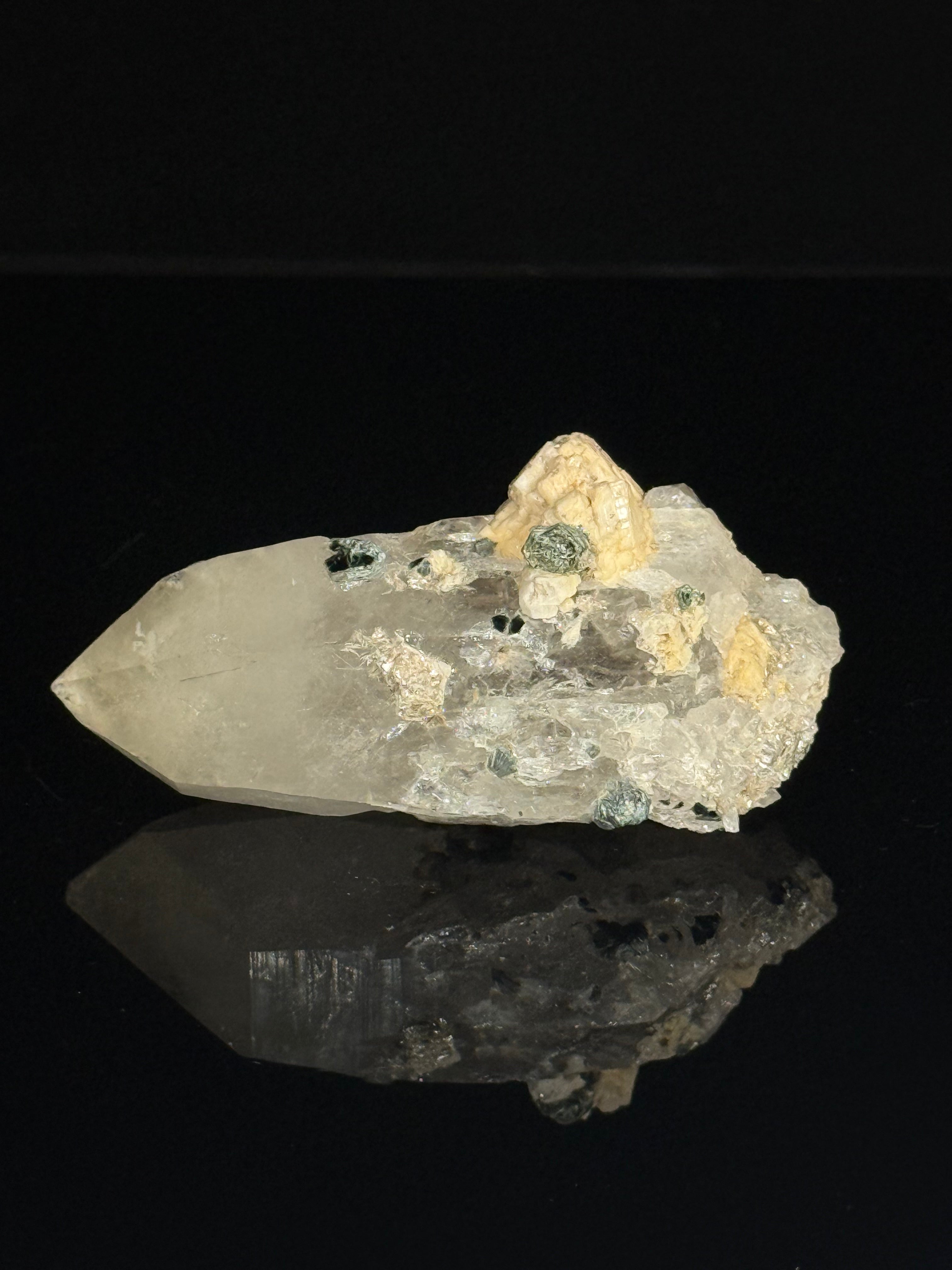 Mica on Himalayan Quartz (Ganesh Himal, Nepal)