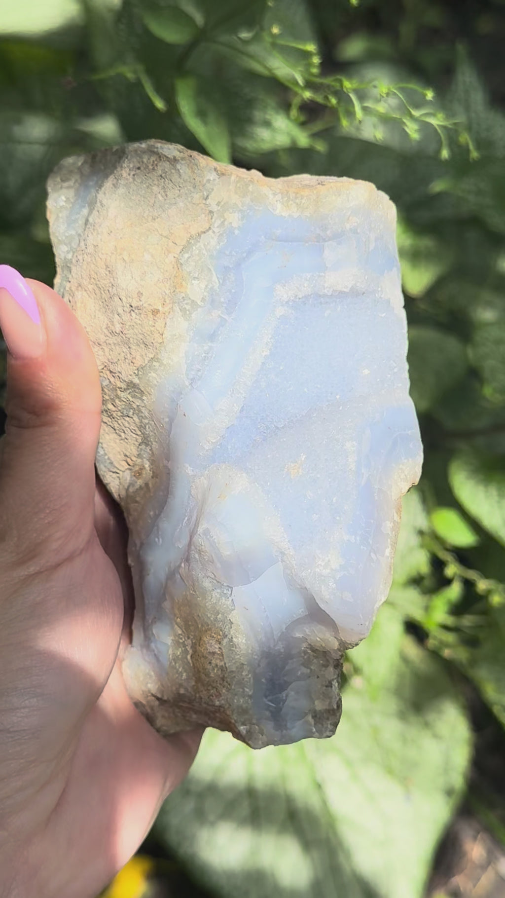 Blue Lace Agate with Druzy