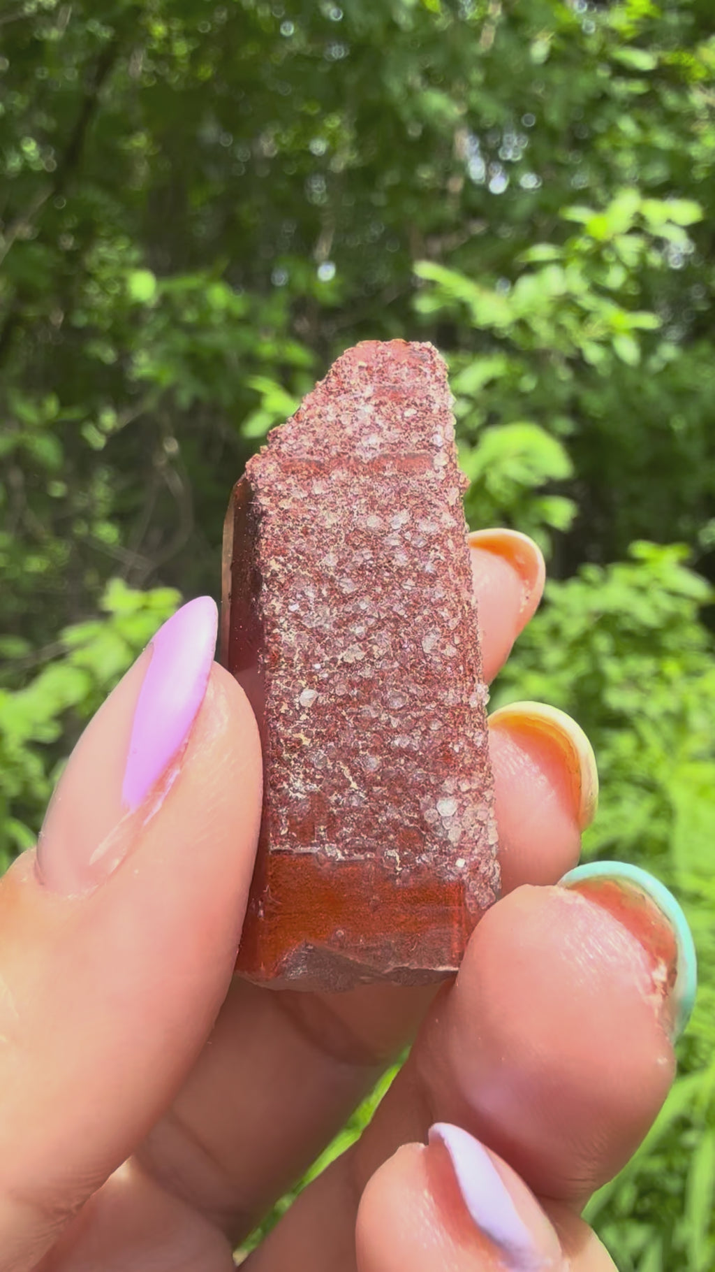 Red Quartz with Hematite & Druzy